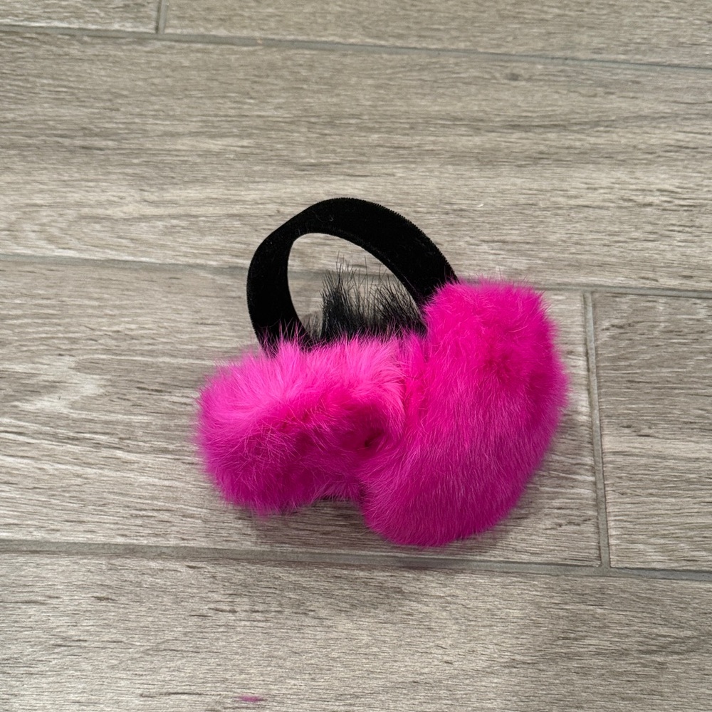 Surell Kids Pink Furry Earmuffs Size One Size